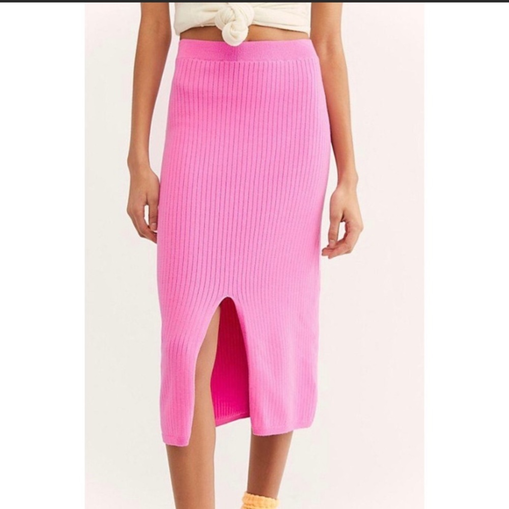 Free people midi knit skirt NWT - Picture 2 of 3